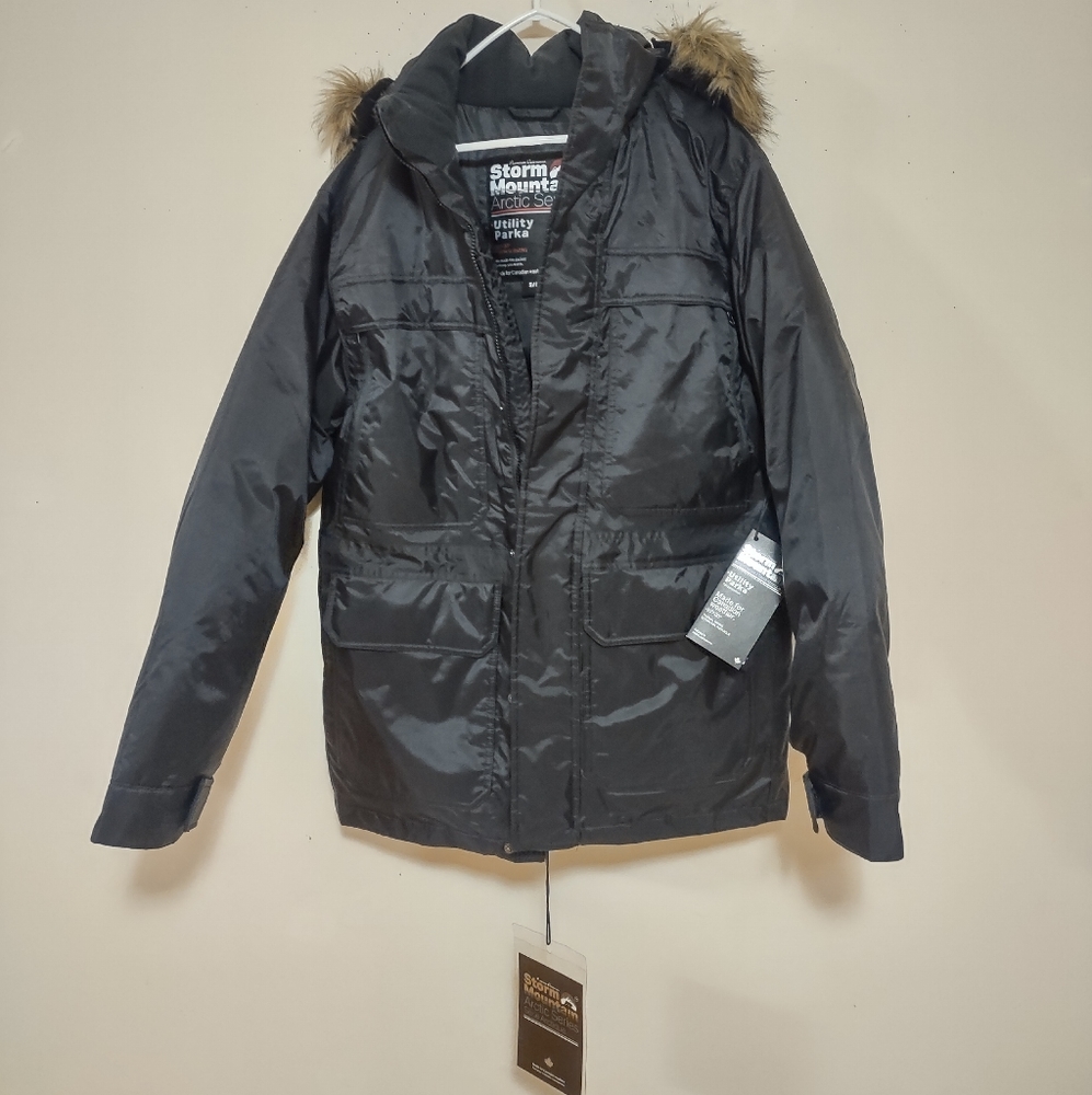 Brand-new Storm Mountain Men's Down Parka, Black, S